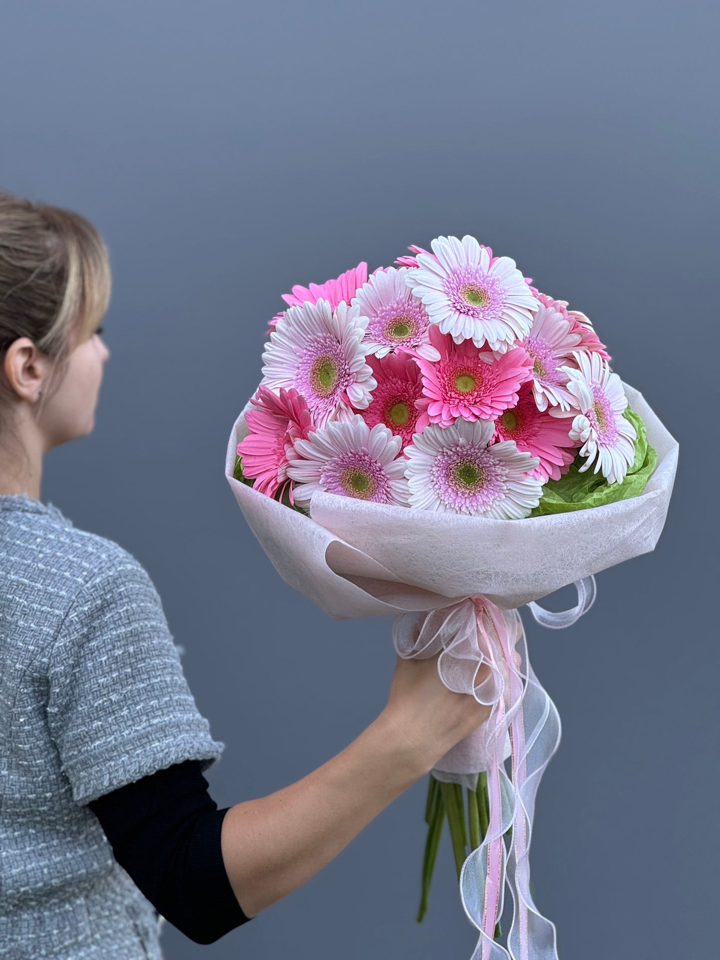 Vibrant of Gerbera Pink and Light Pink, 20 stems