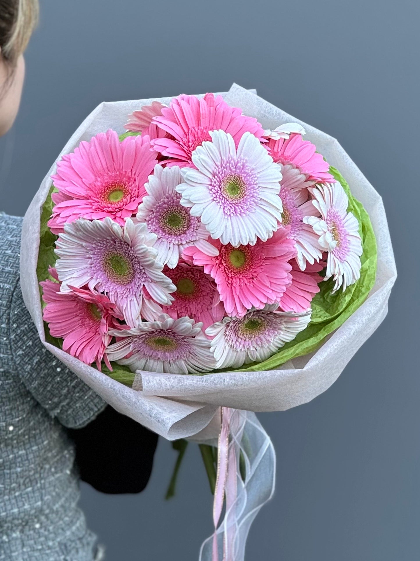 Vibrant of Gerbera Pink and Light Pink, 20 stems