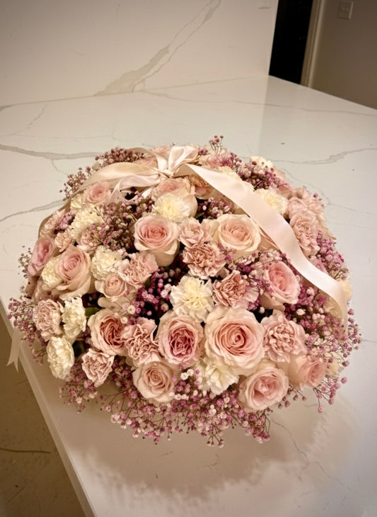 Antique Blush Rose Arrangement Elevate