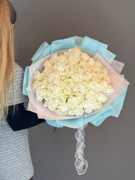 White Roses. 50 stems.