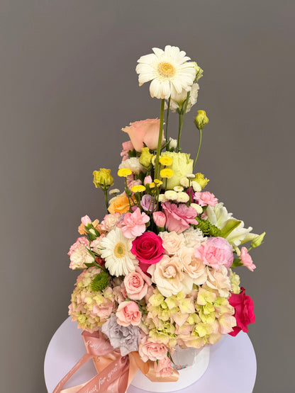 The Metamorphosis Pastel Rose & Magenta Peony 360° Box | Elite Floral Decor